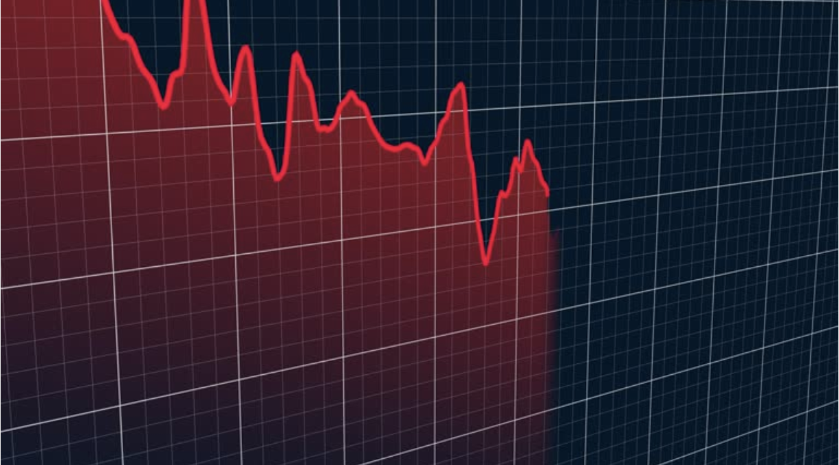 Red declining market chart - failed challenge
