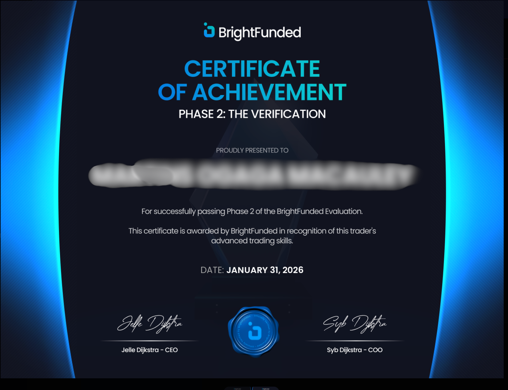 Chứng chỉ vượt thử thách 2